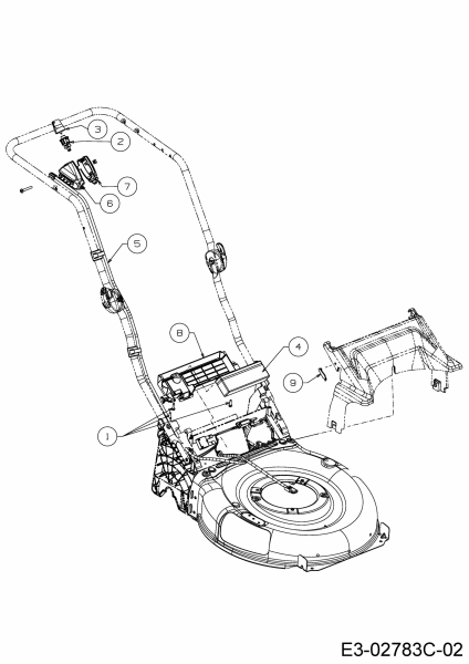 Ersatzteile MTD Benzin Rasenmäher mit Antrieb 53 SPOSE Typ: 12AEPCS7678  (2018) Batterie, Kabelbaum 