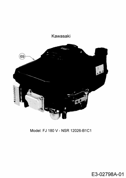 Ersatzteile MTD Benzin Rasenmäher mit Antrieb Advance 53 SPKHW Typ: 12A-PN7D600  (2016) Motor Kawasaki 