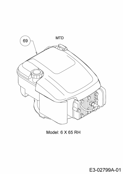 Ersatzteile MTD Benzin Rasenmäher mit Antrieb Smart 46 SPOE Typ: 12AETCS7600  (2015) Motor MTD 