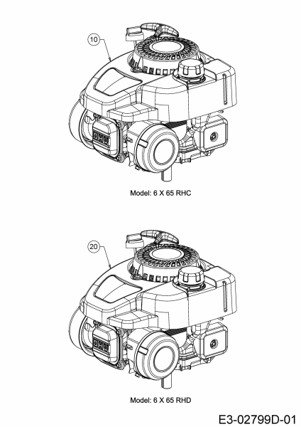 Cub Cadet Ersatzteile Motormäher mit Antrieb LM2 DR46es 12CCTQS7603 (2019) Motor MTD