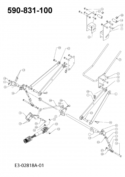 Cub Cadet Ersatzteile Kompakttraktoren HDS 6284 54AD74HD603  (2007) Mähwerksaushebung