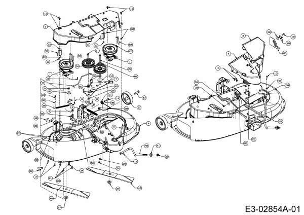 Ersatzteile Rasor Rasentraktoren V 160 Typ: 13HN93KF618  (2014) Mähwerk F (38/96cm)