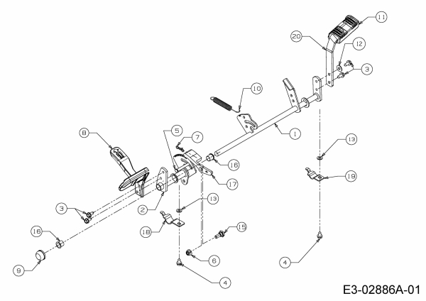Cub Cadet Ersatzteile Gartentraktoren CC 1224 KHP 14BI94AP603  (2014) Pedale