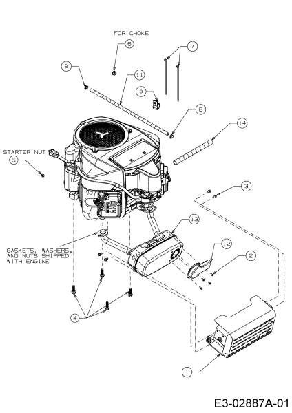Cub Cadet Ersatzteile Rasentraktoren LTX 1050 KW 13AI93AP330  (2014) Motorzubehör