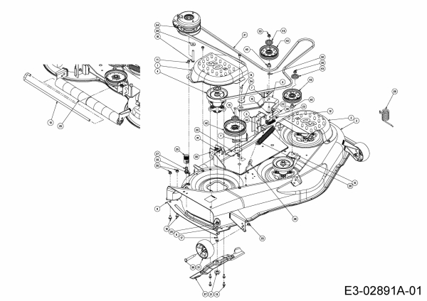 Cub Cadet Ersatzteile Zero Turn RZT L 50 17AICACP603  (2015) Mähwerk P (50/127cm)