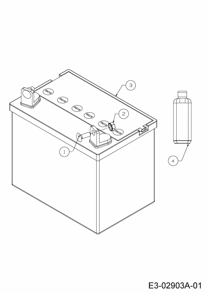 Ersatzteile Gutbrod Rasentraktoren DLX 107 SALK Typ: 13AI606G690  (2006) Batterie