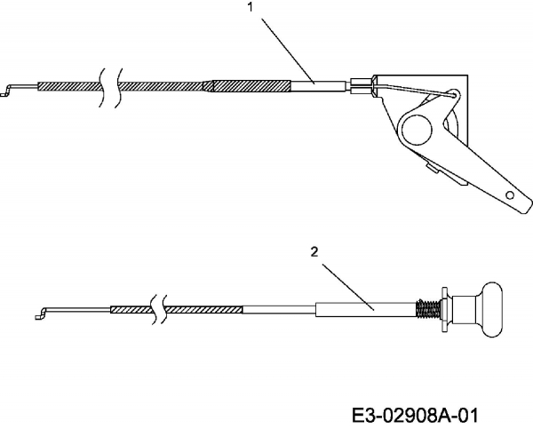 Ersatzteile Gutbrod Rasentraktoren DLX 107 SALK Typ: 13AI606G690  (2006) Choke- und Gaszug
