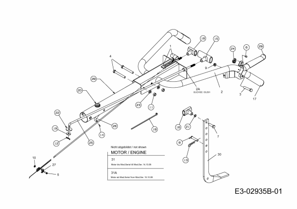 Ersatzteile MTD Motorhacke T/450 Typ: 21AB454B678  (2011) Holm, Motor 