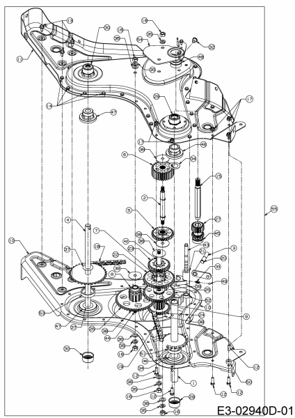 Ersatzteile MTD Motorhacke T/450 Typ: 21AB454B678  (2016) Getriebe 
