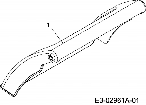 Ersatzteile MTD Benzin Rasenmäher ohne Antrieb P 46 B Typ: 11A-J40G615  (2009) Heckklappe 