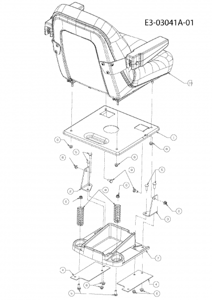 Cub Cadet Ersatzteile Gartentraktoren HDS 2205 14A-2E7-603  (2008) Sitz