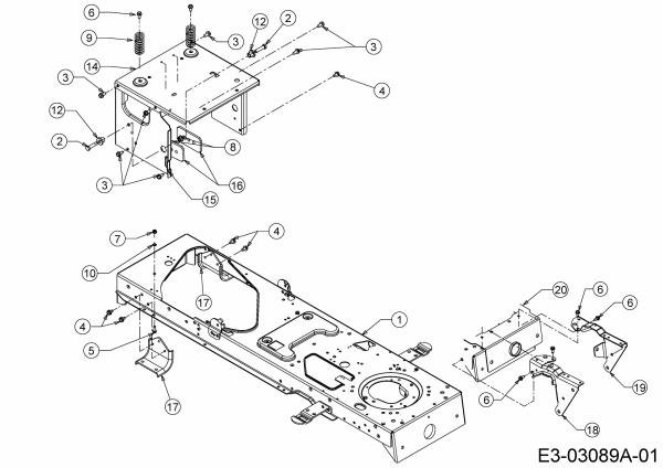 Cub Cadet Ersatzteile Gartentraktoren GT 1223 14AB13CP603  (2007) Rahmen