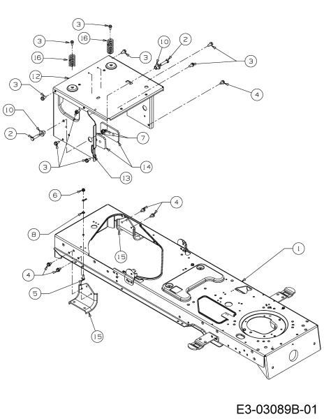 Cub Cadet Ersatzteile Gartentraktoren GT 1225 14AI13CP603  (2008) Rahmen