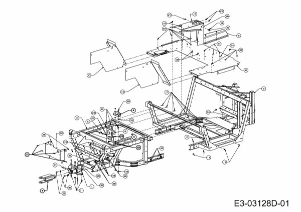 Ersatzteile Massey Ferguson Utility Vehicle MF 20 MD Typ: 37AP468D695  (2011) Rahmen