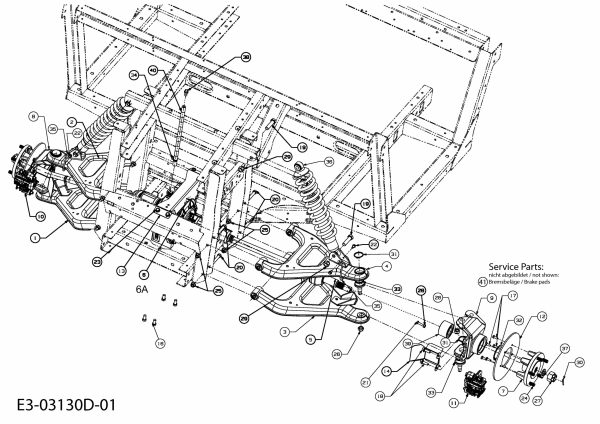 Ersatzteile Massey Ferguson Utility Vehicle MF 20 MD Typ: 37AP468D695  (2011) Bremse vorne, Differential vorne, Vorderachse