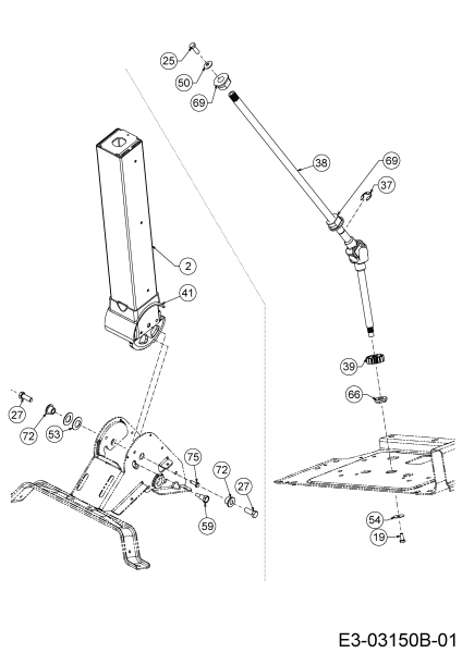 Cub Cadet Ersatzteile Zero Turn XZ2 127 17AICBYQ603  (2018) Lenksäule