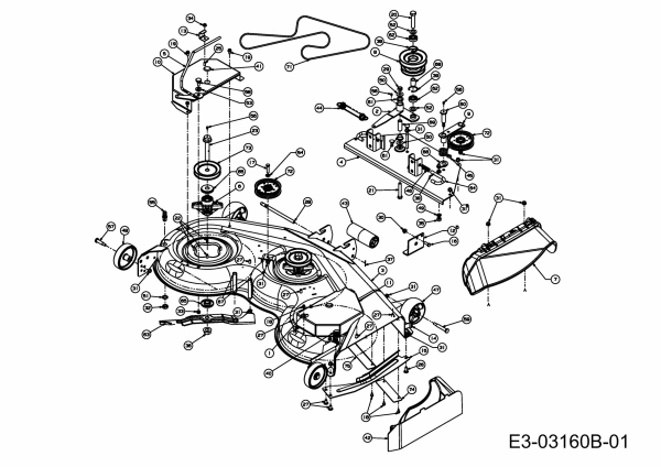 Ersatzteile Zubehör Garten- und Rasentraktoren Mähwerke für 2000 SD Serie, Mähwerk 50/127cm Typ: 19A-123-603  (2010) Mähwerk 50/127cm