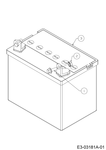 Cub Cadet Ersatzteile Zero Turn All Rounder 1050 17AH9BKP603  (2007) Batterie