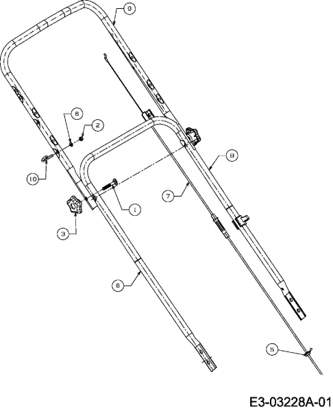 Ersatzteile MTD Benzin Rasenmäher mit Antrieb SP 48 BM Typ: 12A-164H678  (2007) Holm 