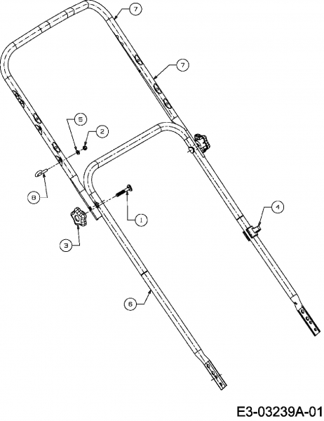 Ersatzteile MTD Benzin Rasenmäher ohne Antrieb 48 PKM Typ: 11A-167D676  (2008) Holm 