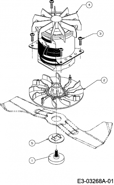 Ersatzteile MTD Elektro Rasenmäher ohne Antrieb E 40 W Typ: 18C-N4S-678  (2007) Elektromotor, Messer 