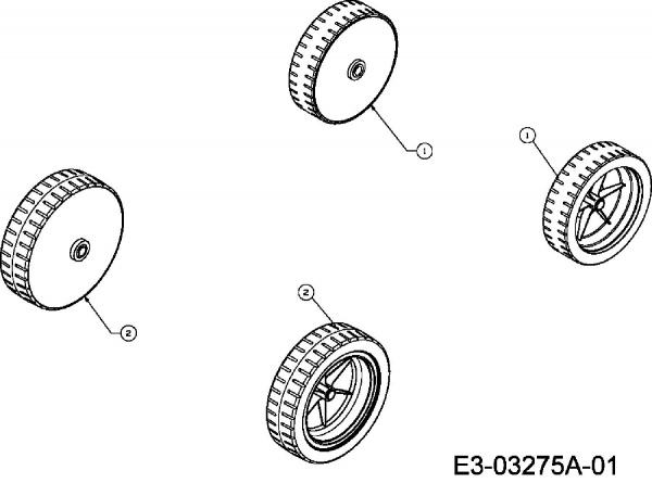 Ersatzteile Merox Elektromäher MX 40 E Typ: 18C-N4S-667  (2007) Räder