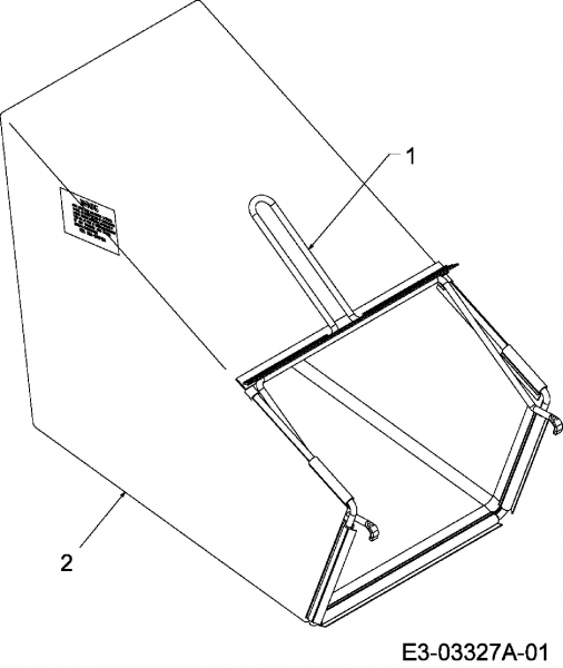 Ersatzteile MTD Benzin Rasenmäher ohne Antrieb 53 PO Typ: 11A-84MF600  (2008) Grasfangsack 