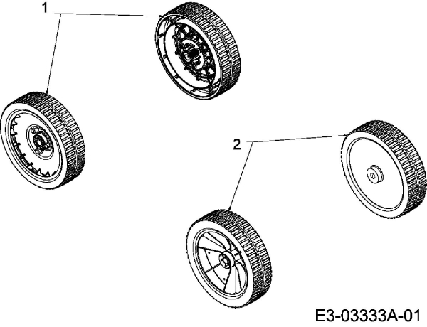 Ersatzteile Ogrod Plus Motormäher mit Antrieb N 53 STO 55 Typ: 12BV84MF693  (2007) Räder