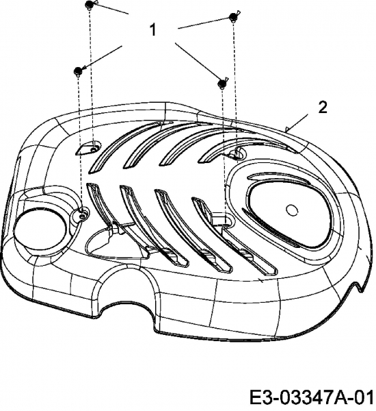 Ersatzteile MTD Benzin Rasenmäher ohne Antrieb G 46 MO Typ: 11D-70M2600  (2010) Motorhaube M1 