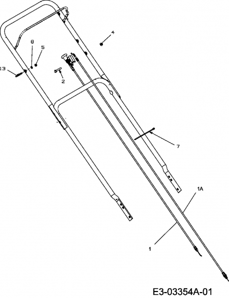 Ersatzteile MTD Benzin Rasenmäher ohne Antrieb 46 PO-45 Typ: 11C-J1ME600  (2007) Bowdenzüge 