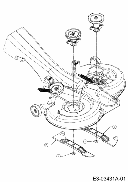 Ersatzteile MTD Rasentraktor Gold 175/105 Typ: 13AN771N615  (2012) Messer 