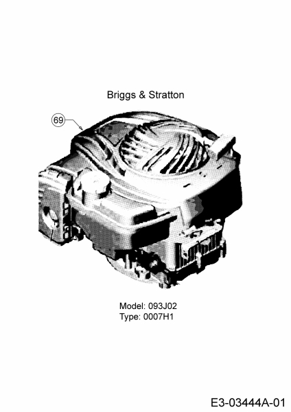 Ersatzteile MTD Benzin Rasenmäher mit Antrieb Smart 53 SPBS Typ: 12A-PY5L600  (2015) Motor Briggs & Stratton 