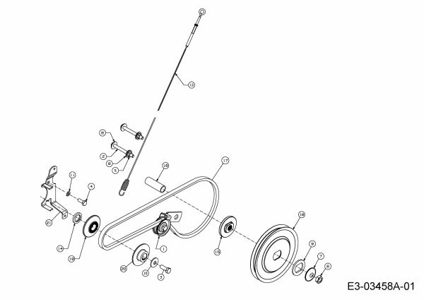 Ersatzteile MTD Motorhacke T 330 B 700 Typ: 21D-332Z602  (2014) Keilriemen, Spannrolle 