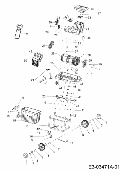 Ersatzteile MTD Häcksler SL 2800 Typ: 24AC7G2C600  (2019) Grundgerät 