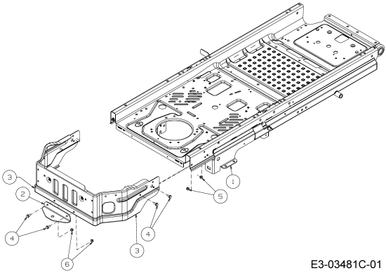 Cub Cadet Ersatzteile Zero Turn XZ3 122 17BIDGHB603  (2017) Anhängekupplung, Rahmen