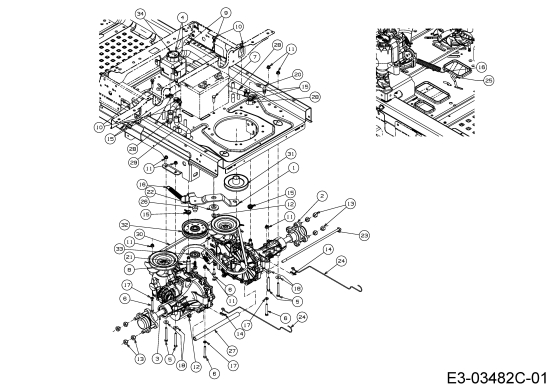 Cub Cadet Ersatzteile Zero Turn XZ3 122 17BIDGHB603  (2017) Fahrantrieb