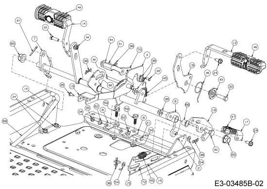 Cub Cadet Ersatzteile Zero Turn Z-Force SZ 48 17AIDGHB603  (2015) Pedale