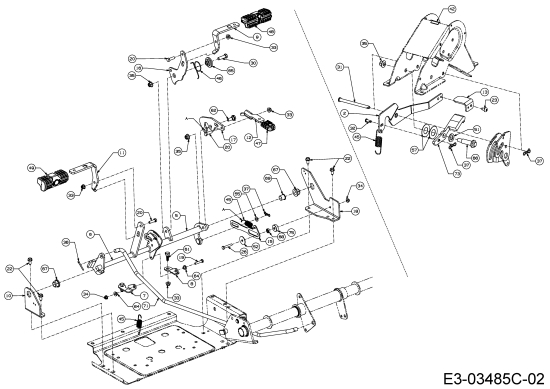Cub Cadet Ersatzteile Zero Turn Z-Force S 60 17BSDGHD010  (2016) Pedale