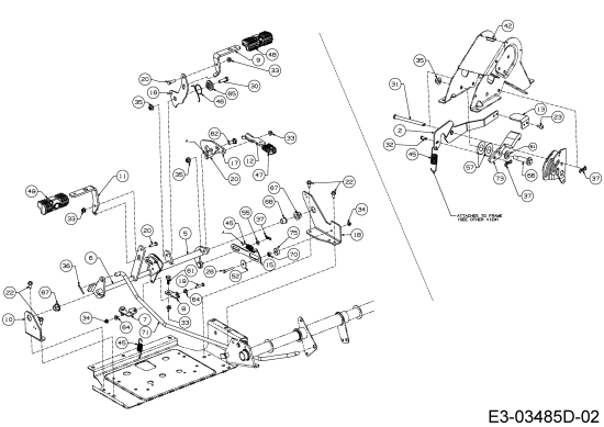 Cub Cadet Ersatzteile Zero Turn XZ3 122 17BIDGHB603  (2017) Pedale