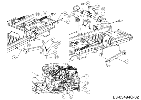 Cub Cadet Ersatzteile Zero Turn Z-Force S 60 17BSDGHD010  (2016) Mähwerksaushebung 2