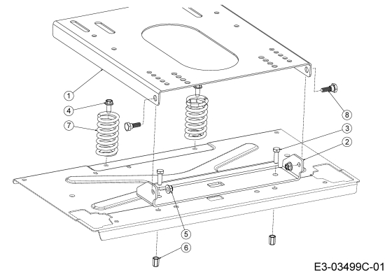 Cub Cadet Ersatzteile Zero Turn XZ1 127 17CICACQ603  (2020) Sitztraeger