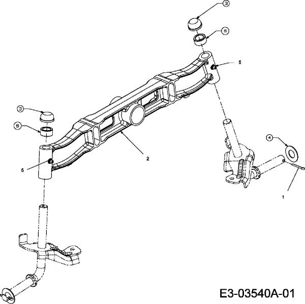 Ersatzteile Gutbrod Rasentraktoren DLX 127 SAL-SK Typ: 13AF606P690  (2008) Vorderachse