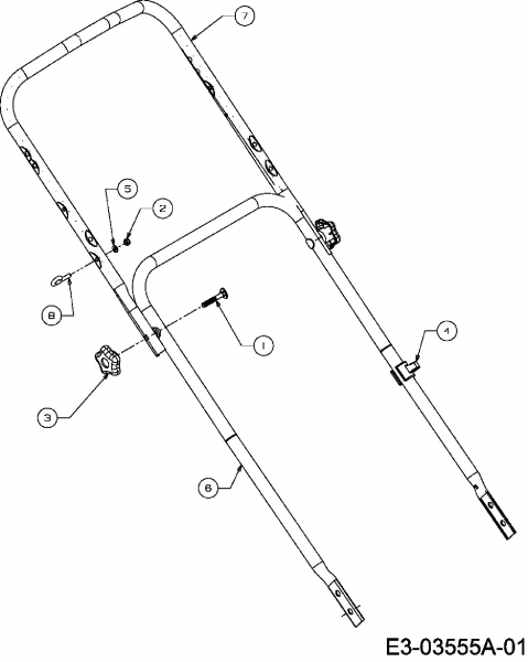 Ersatzteile MTD Benzin Rasenmäher ohne Antrieb Platinum 48 P Typ: 11A-16AQ686  (2007) Holm 