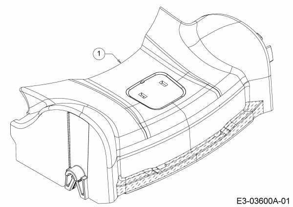 Ersatzteile WOLF-Garten Benzin Rasenmäher ohne Antrieb S 4200 Typ: 11A-LO5N650  (2015) Abdeckung Vorderachse 