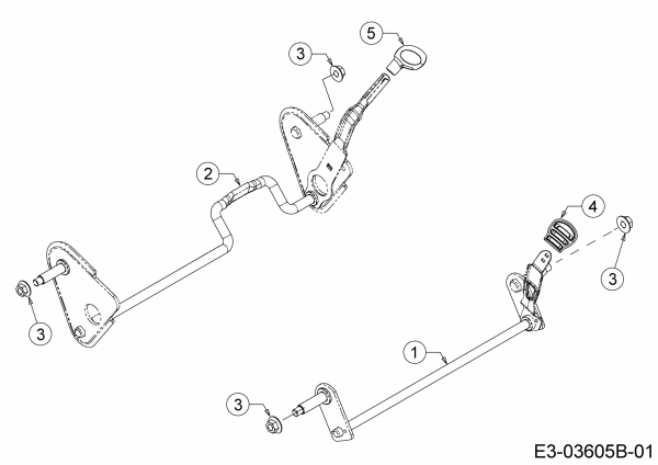 Ersatzteile Black-Line Motormäher mit Antrieb BL 3546 S Typ: 12C-TF5B683 (2019) Achsen, Höhenverstellung