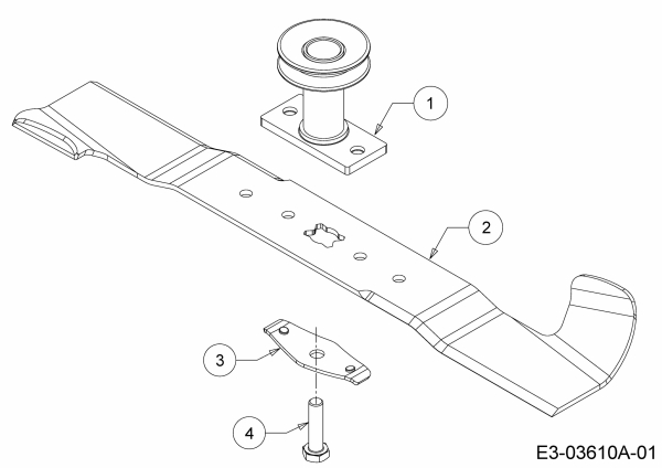 Ersatzteile MTD Benzin Rasenmäher mit Antrieb Smart 46 SPOE Typ: 12AETCS7600  (2015) Messer, Messeraufnahme 