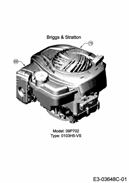 Ersatzteile WOLF-Garten Benzin Rasenmäher mit Antrieb A 460 ASPHW Typ: 12BWTV5E650 (2020) Motor Briggs & Stratton 