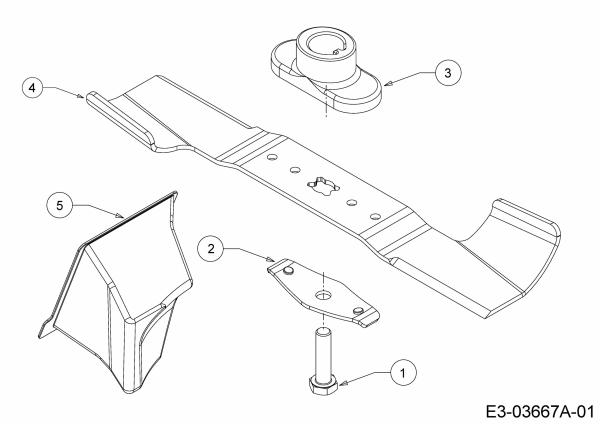 Ersatzteile WOLF-Garten Benzin Rasenmäher ohne Antrieb Ambition 420 HW Typ: 11A-LV5N650  (2014) Messer, Messeraufnahme 