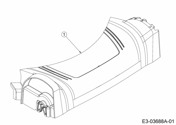 Ersatzteile MTD Benzin Rasenmäher mit Antrieb SP 53 HWK Typ: 12C-PD7D600  (2018) Abdeckung Vorderachse 