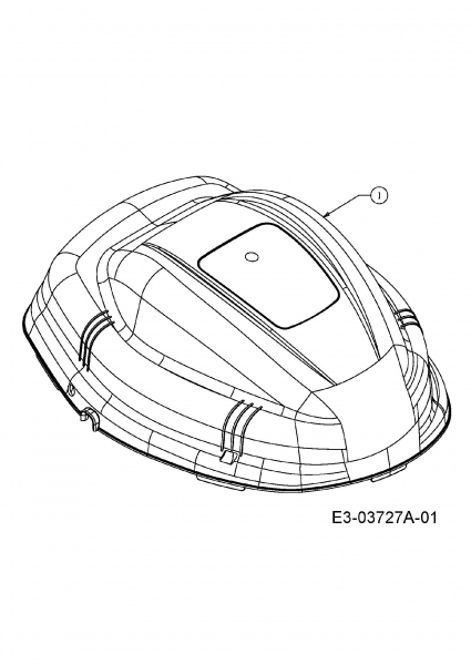 Ersatzteile MTD Elektro Rasenmäher ohne Antrieb 4817 E Typ: 18A-11K-676  (2009) Motorabdeckung 